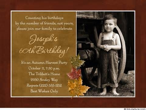 60th birthday party invitation wording