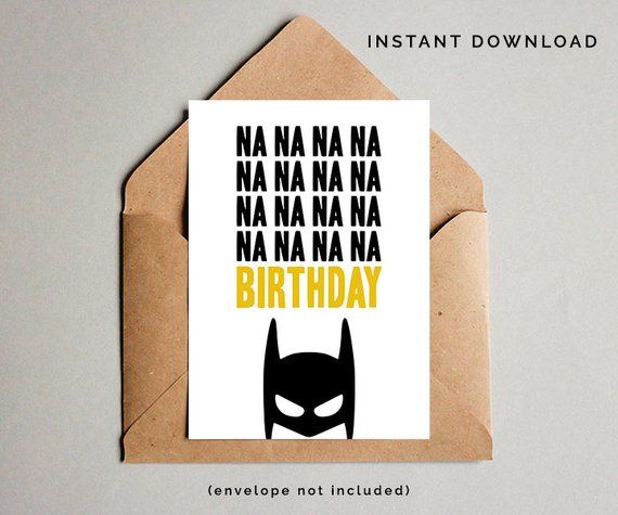 batman birthday card
