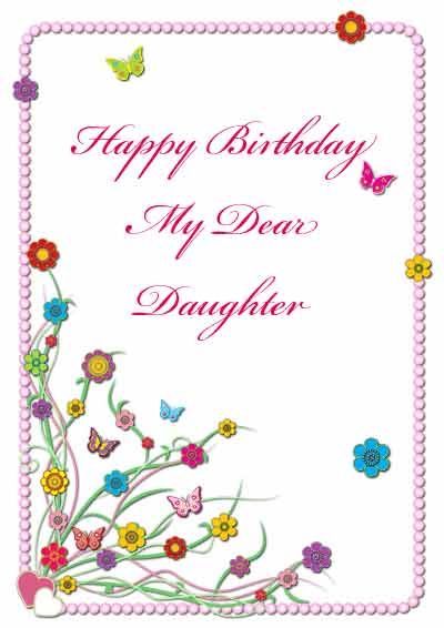 birthday card for a daughter printable