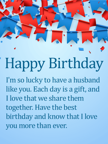 birthday cards for husband with love