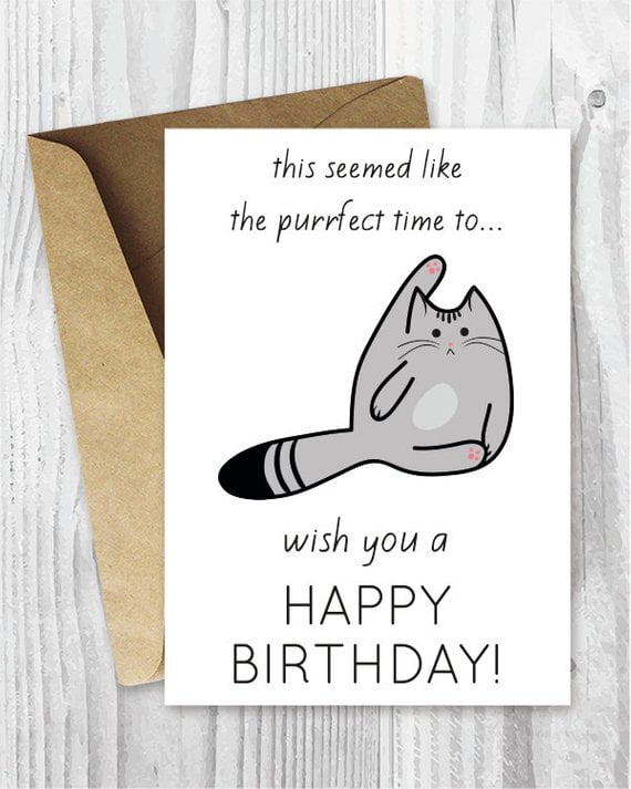 cat birthday cards funny
