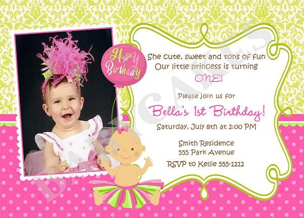 first birthday invitation wording for princess