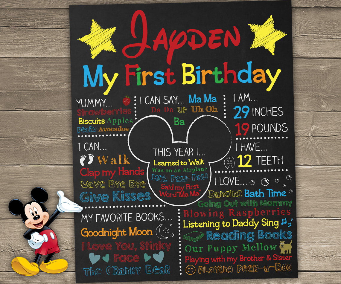 mickey mouse 1st birthday invitations etsy